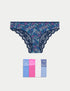Marks & Spencer "5pk Cotton Rich Printed Brazilian Knickers"